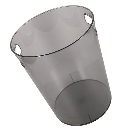 Compact Round Trash Can Handle Stylish Plastic Wastebasket for Home Office Bedroom Kitchen and College Dorm for Recycling and Waste