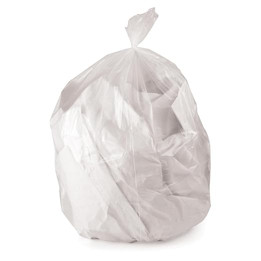 HBC Value Perfomance Can Liners 24x23 Clear 0.7Mil 20/25 500ct LLDPE Liners