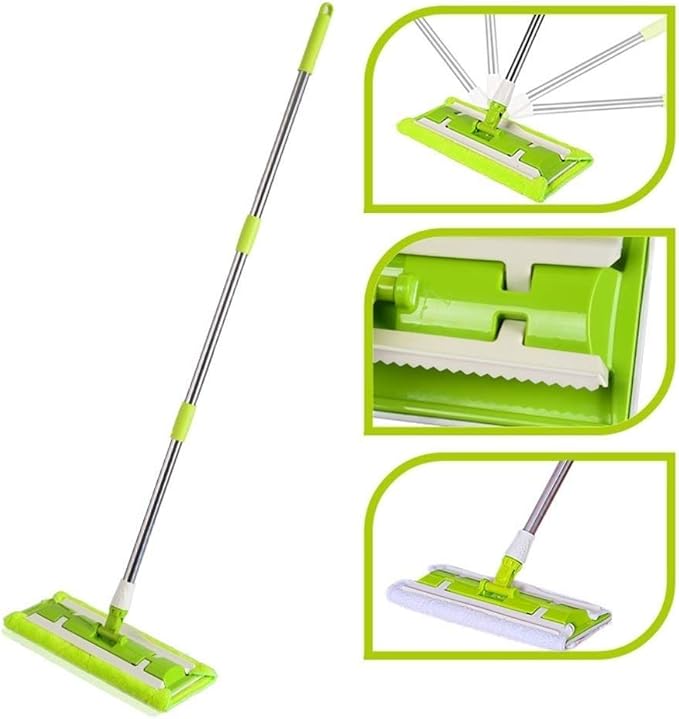 Microfiber Mop Hardwood Floor Pads and Stainless Steel Handle with Extension