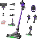 Hearten Cordless Vacuum Cleaner 45 Minute with Green Light Free DishclothPurple