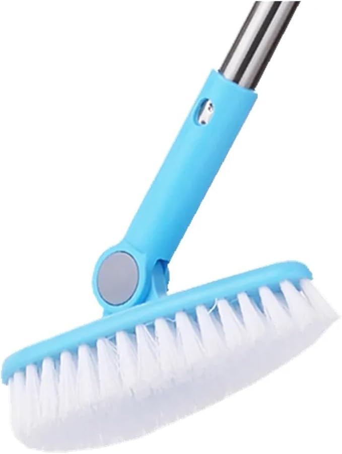 Long Handle Floor to Dead Corner Hard Hair Tile Wash Toilet Home Bathroom Cleaning Brush(Blue)