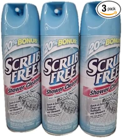 Shower Cleaner with foaming action (Scrub Free) 3pk Aerosol (Morning Sunrise)