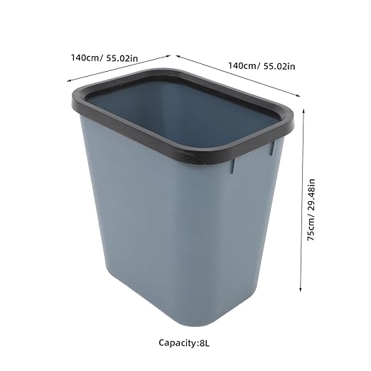 Trash Can Fire Resistant Plastic Office Garbage Can for Home Bathroom and Hotel Versatile Waste Bucket with Reinforced Build and Elegant Design for Dorm Rooms