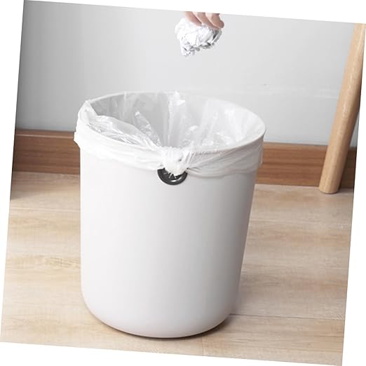 2Pcs Small Plastic Trash Can PP Wastebasket for Bedroom Bathroom Office Open Top Garbage Bin with Wide Mouth Compact Home Recycling Container in White