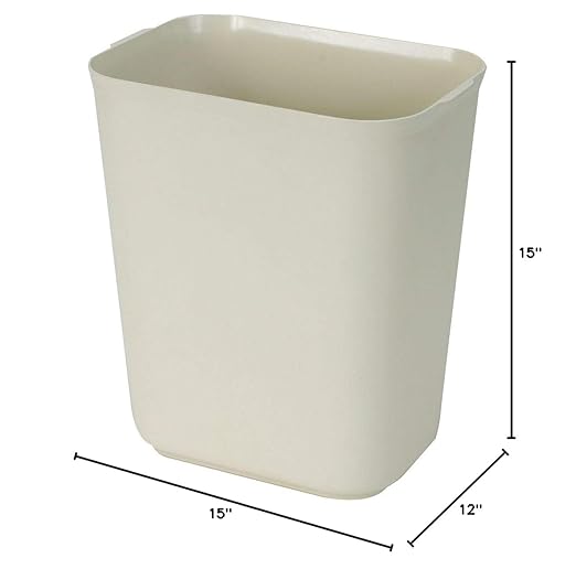 Tough Guy 3-1/2 gal. Rectangular Beige Wastebasket - 4PGL3