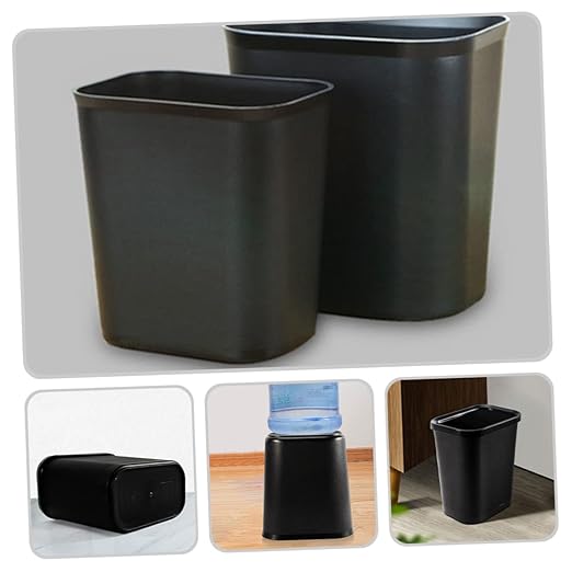 Thickened Plastic Trash Can Wastebasket for Living Bathroom Bedroom Office Hotel Opening Household Garbage Bin Kitchen Trash Container for Desk Sundries Storage