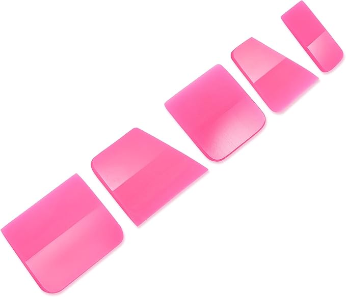 Gomake PPF Squeegee Kit - 5 in 1 Anti-Scratch Soft TPU Squeegee for Vinyl Small Tint Paint Protection Film Vinyl Wrap/Window Tint Tools Mirror/Window/Household Cleaning