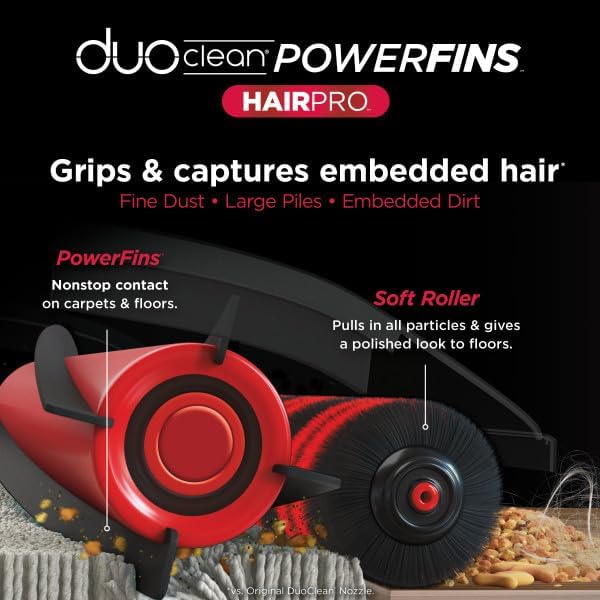 Shark HZ3002 Stratos Ultralight Corded Stick Vacuum with DuoClean PowerFins HairPro Self-Cleaning Brushroll &amp Odor Neutralizer Technology Navy