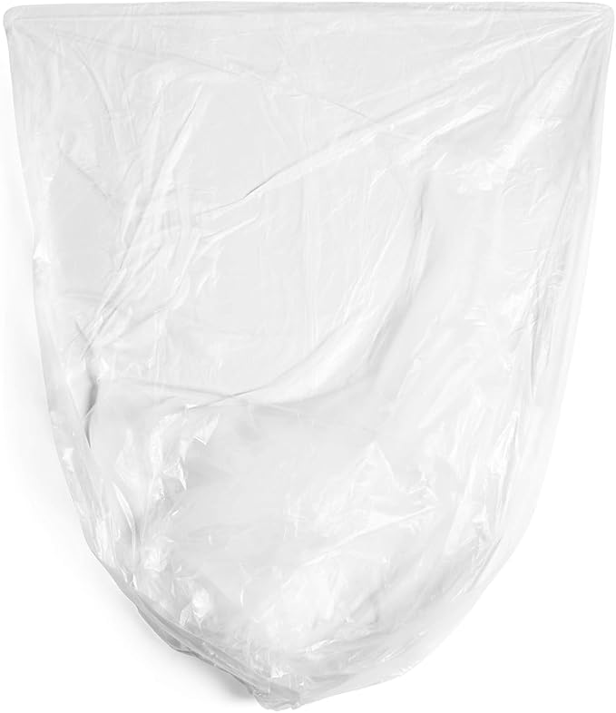 Commander 12-16 Gallon 0.4 MIL Clear Heavy Duty Garbage Bags - 24 x 31 - Pack of 500 - For Contractor Janitorial Industrial &amp Commercial