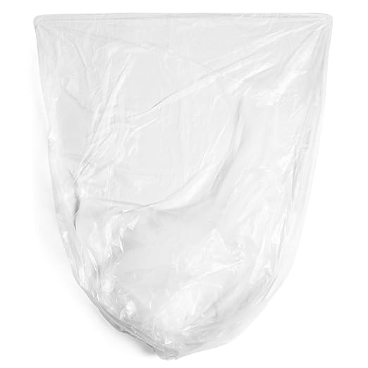 Aluf Plastics SCR-404816C 45 Gallon Clear Trash Bags (250 Count) - 39' x 46' - 16 Micron Equivalent High Density Value Garbage Bags Can Liners for Bathroom Office Industrial Commercial Recycling