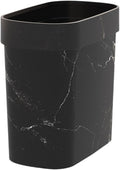 Marble Wastebasket Garbage Basket Garbage Bin Without Lid Household Trash Bin Garbage Container for Living Room Office Home Black