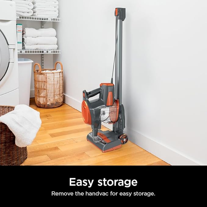Shark HV302 Rocket Pet Corded Stick Vacuum Lightweight with Swivel Steering for Carpets &amp Hard Floors Converts to Hand Vacuum Includes Crevice Tool Pet Multi-Tool &amp Precision Duster Orang