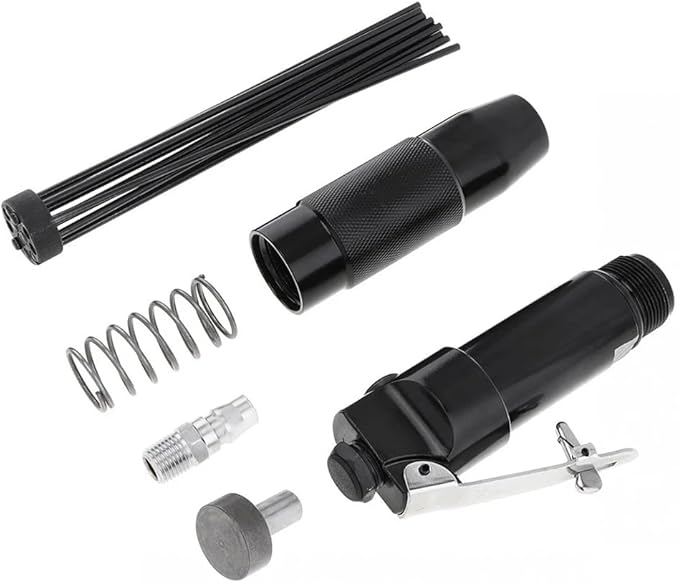 Pneumatic Rust Remover High Carbon Steel Air Rust Removing Tool Pneumatic Needle Scaler Bundle Deruster 4000RPM with 12 Needles