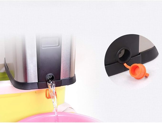 Mop Bucket - Rotary Stainless Steel Free Hand Wash Household Automatic Good God Drag MOP