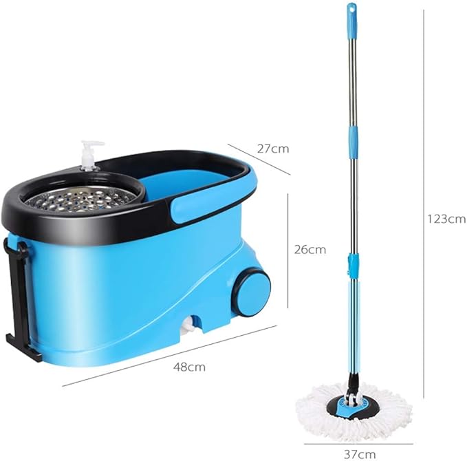 Dual-use Mop Bucket Rotating Automatic Drive Hand-Free Washing Mopping Hand Pressure Dewatering Home