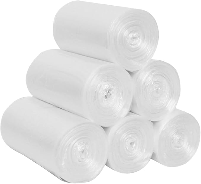 Thicken Plastic Trash Bags 6 Rolls 45x50cm 30 Bags Each Disposable for Home Wastebasket Liners