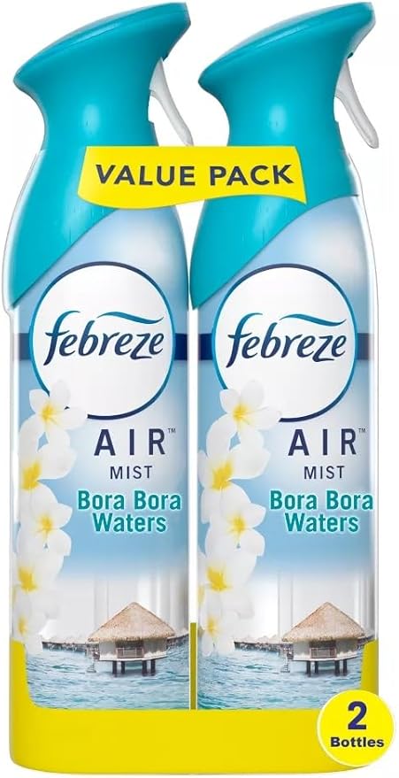 Febreze Odor-Fighting Air Freshener Room Fresheners Air Effects Air Spray Air Freshener Mist 8.8 Ounce - 2 Count (Pack of 1) (Bora Bora)