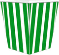 Marye-Kelley WB8418 - Green Stripe with Navy Monogram Wastepaper Basket