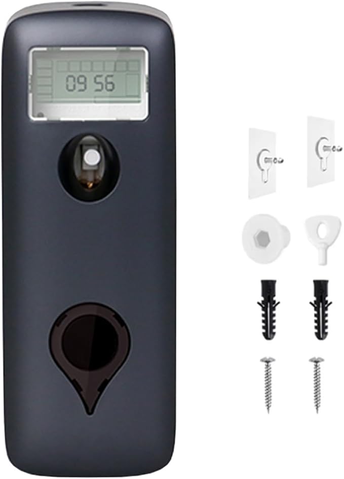 300ml Automatic Air Freshener Spray Dispenser | Dual Power Supply | LCD Fragrance Diffuser for Home &amp Office | Customizable Scent Control