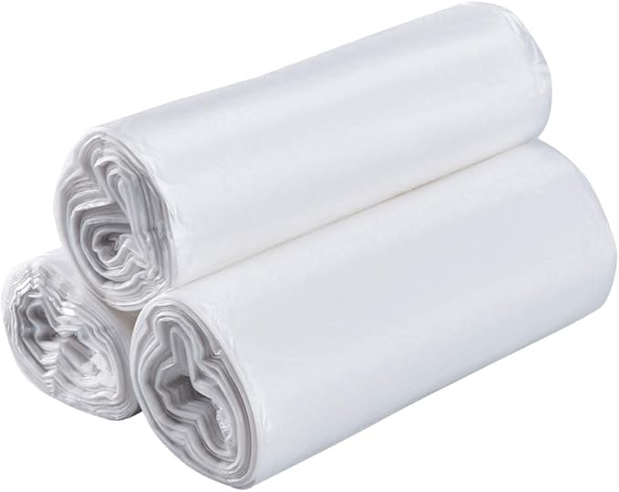 Karat Trash Bags [4-7 Gal - 1000 pc] | 6 Microns | Clear High Density Garbage Can Liners | 24 x 24