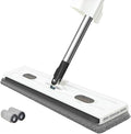 360° Rotatable Mop with Adjustable Stainless Steel Handle for Tile Hardwood – Large Flat Design for Effortless Cleaning Easy Pad Attachment(boxes of white)