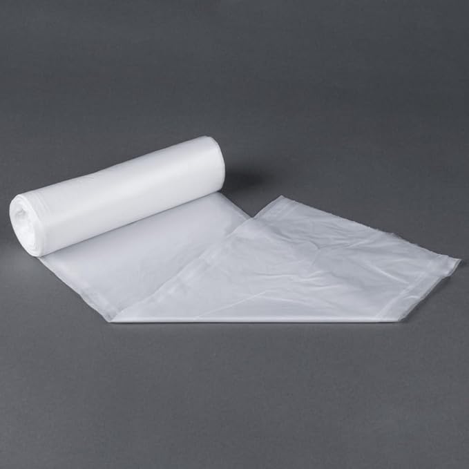 High Density Clear Trash Can Liners 33 Gallon 33x40 Inches 16 Micron 250 Count