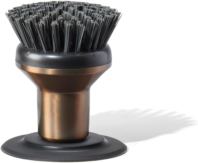 Ionic Palm Brush Magnetized to Stand Upright Stainless Steel with Replaceable Head Bronze