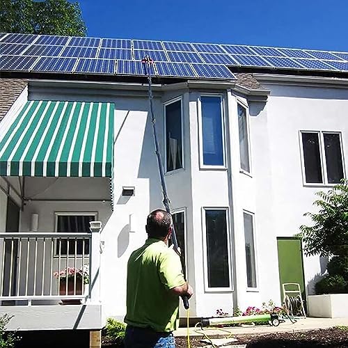 Telescopic Pole Kit Cleaning BrushWindow Cleaning Pole Water Fed Telescopic Brush Extendable Solar Photovoltaic Panel Cleaner Brush Outdoor Conservatory Roof Washing Equipment Tools Brush H