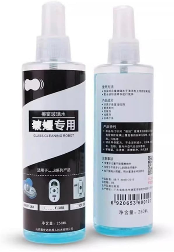 250ml Glass Cleaning Solution Window Cleaning Liquid - Compatible With HOBOT(2PCS)