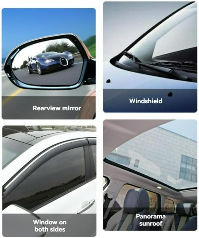 Glass Guard Cleaner Universal Glass Emulsion Cleaner Windshield Oil Film Remover Glasses Handle Oil Film Remover Lotion Glasses Cleaning Board for Car Windows (2 Pcs)