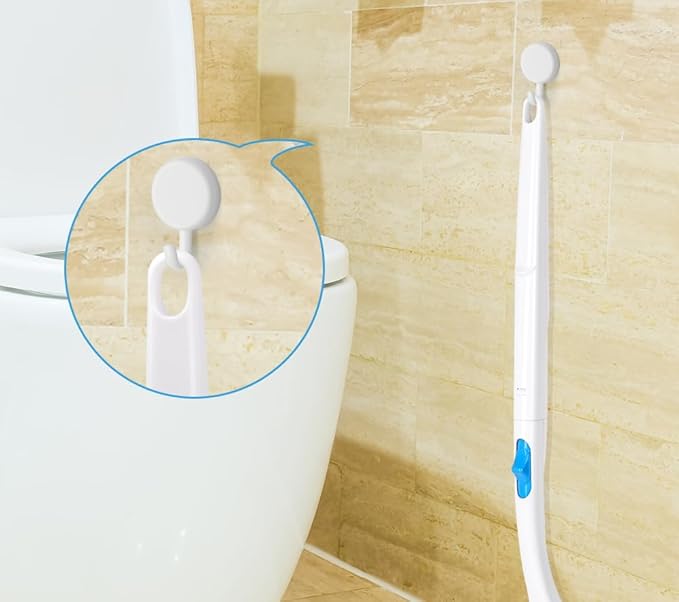 Disposable Toilet Bowl Brush Holder Cleaning System and 72 Refills Flushable Toilet RefillsToilet Refills Fresh for Bathroom Scrubber Cleaning Supplies