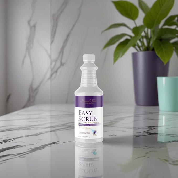 Easy Scrub Deep Cleaning Cream – Safe for Quartz Marble Granite &amp Stainless Steel – Heavy Duty Cleaner for Countertops Showers Glass Tile &amp Appliances – 32 oz | Made in USA