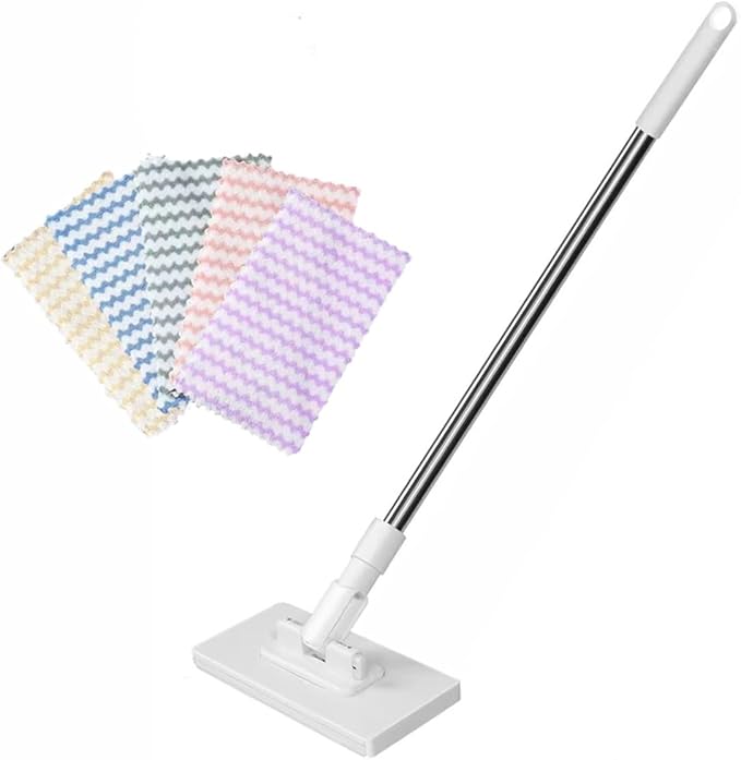 Mini Sweeper Cleaning Mop with Short Handle360° Small Flat Dust MopSuitable for Kitchens Bathrooms Walls and Windows