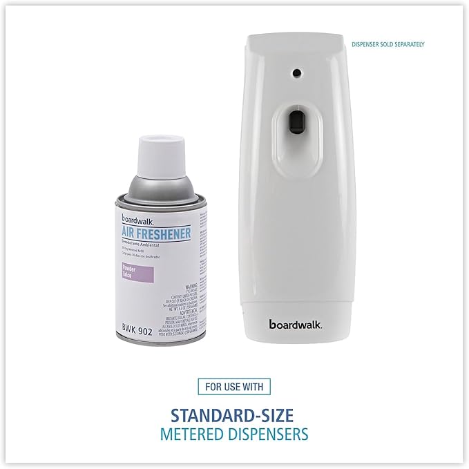 Boardwalk 5.3 oz. Powder Mist Metered Automatic Air Freshener Refill Aerosol (12/Carton) BWK902