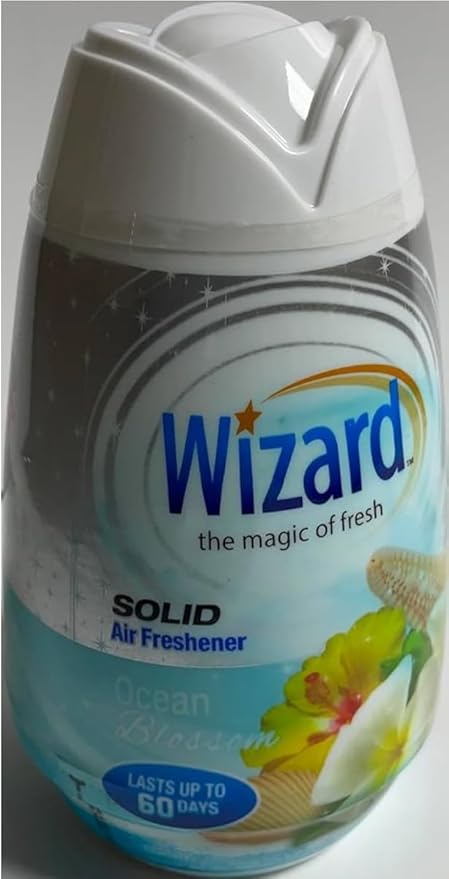 Wizard The Magic of Fresh gel Air Freshener solid air freshener 7.8 oz ocean blossoms (Pack of 12)