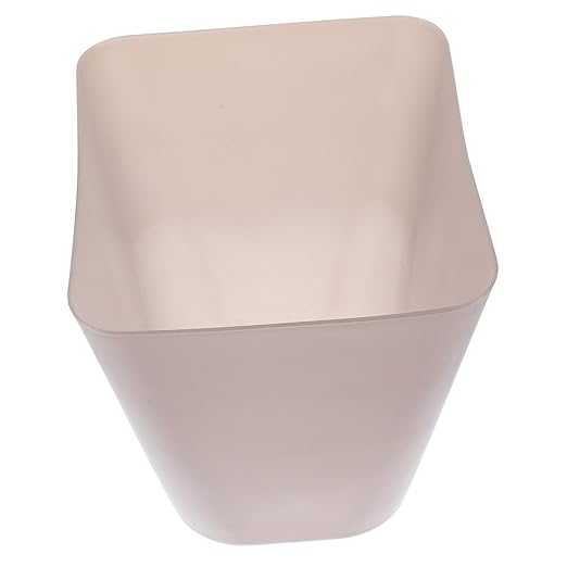 Plastic Trash Can Capacity Wastebasket for Office and Home Versatile Open Top Design Easy to Clean Suitable for Kitchen Bathroom Bedroom Half Transparent Light