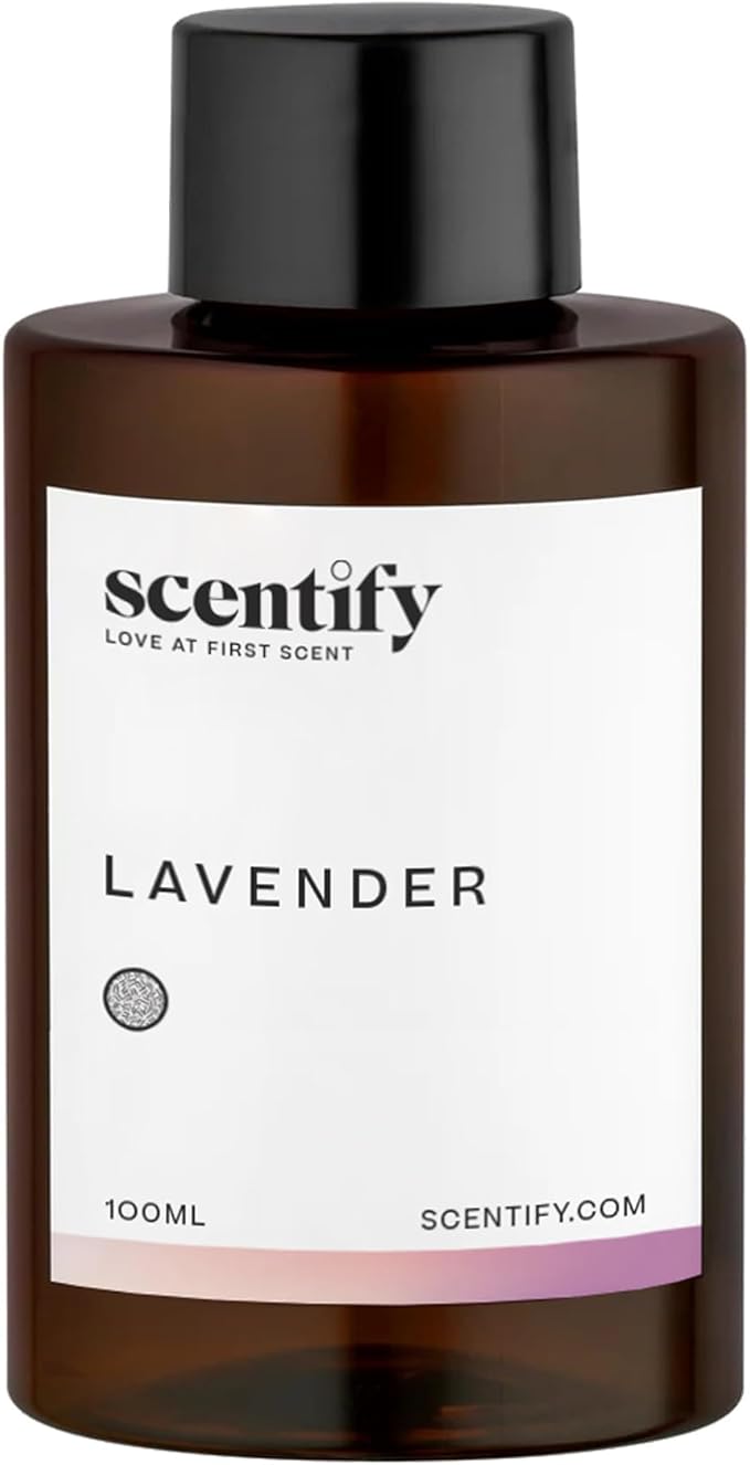 Scentify Lavender Musk Aroma Oil Refill Scent for Oil Diffusers - Bergamot Vanilla Cedarwood Scents - Luxurious Relaxing Aromatherapy Diffuser Fragrance 100ml 3.38 oz