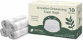 10 Gallon Drawstring Trash Bags 100 Count 1 Mil Extra Strong White Medium Garbage Bags Unscented Trash Liners for 30L-40L (8-10 Gal) Cans for Household use