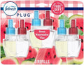 Generic Febreze Plug with Fade Defy Technology Air Freshener - Sweet Watermelon Vine - ((3) Count of 0.87 fl oz Refills) Clear