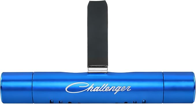 iPick Image for Dodge Challenger Classic Car Vent Air Freshener Clip - Official Licensed Blue Aluminum with Adjustable Window + 10 Refill Sticks