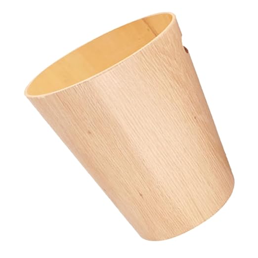 Alipis Desk Trash Can Wood Garbage Bin Recycle Bin Bathroom Bedroom Tiny Wastebasket Japanese Style