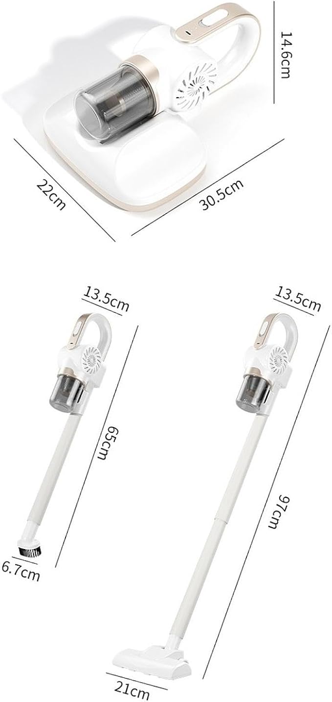 Cordless Vacuum Cleaner with High Suction for Various White