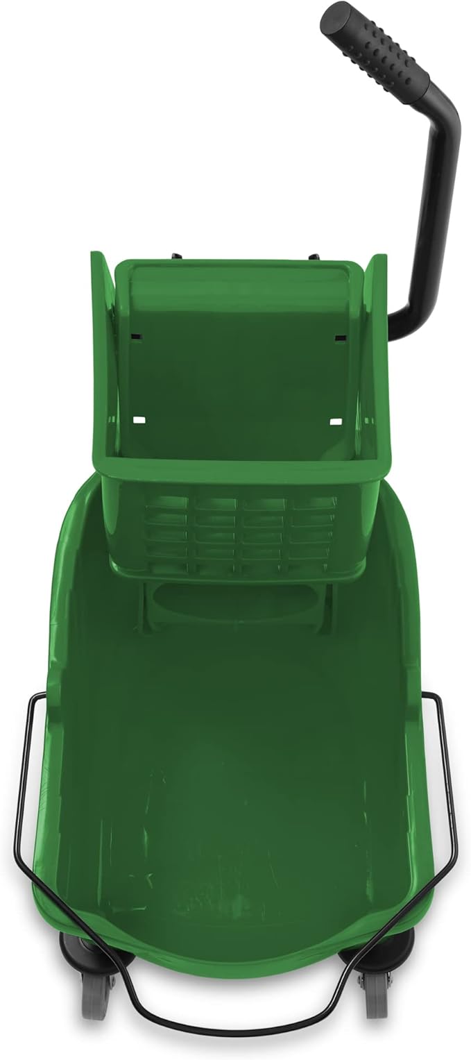 Dryser Commercial Mop Bucket with Side Press Wringer 26 Quart Green