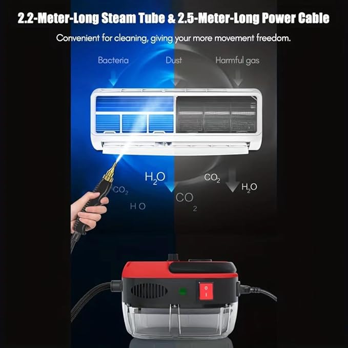 Car Steam Cleaning Handheld Steam Cleaner High Pressure Steam Cleaner High Temperature Steam Cleaner for Home Kitchen