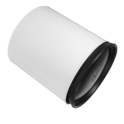 PRETYZOOM Round Double Layer Trash Can Modern Office and Home Wastebasket Plastic Garbage Bin for Kitchen Bathroom and Bedroom 1-Pack