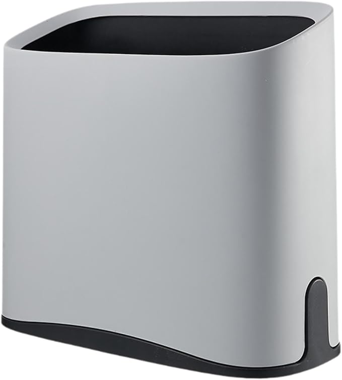 Trash Can Floor Dustbin Versatile Study Modern Waste Bin Waste Basket Garbage Bin for Home Bathroom Under Desk Shop Office Gray