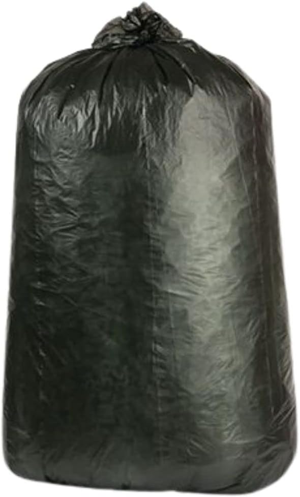 Plasticplace 32-33 Gallon Trash Bags │ 16 Microns │ Black High Density Garbage Can Liners │ 33” x 40” (250 Count)