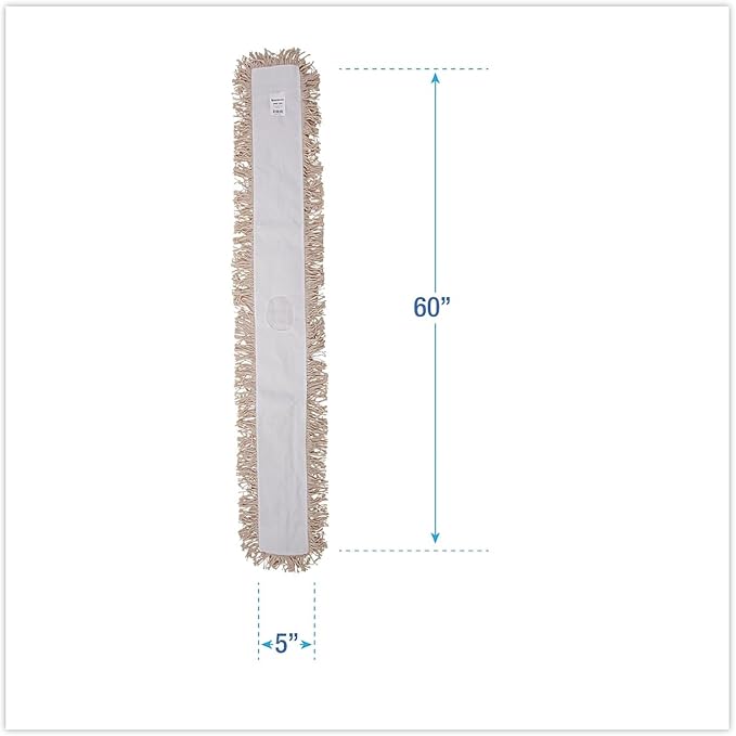 Boardwalk 1360 Industrial Dust Mop Head Hygrade Cotton 60w x 5d White
