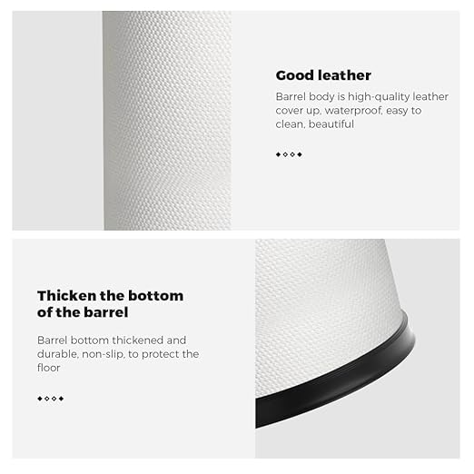 9L/2.3GALModern White Trash Can with Flip LidFancy Gold Waste Paper Baskets for BathroomsGold Trash Can for BathroomBedroom Powder RoomOfficeLaundry Room (9L-White)