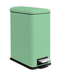 Bathroom Trash Can with Lid 10 Liter / 2.6 Gallon Trash Can with Removable Liner Bucket Soft Close lid &amp Step Pedal Stainless Steel Garbage Can for BathroomBedroomHome Office Green